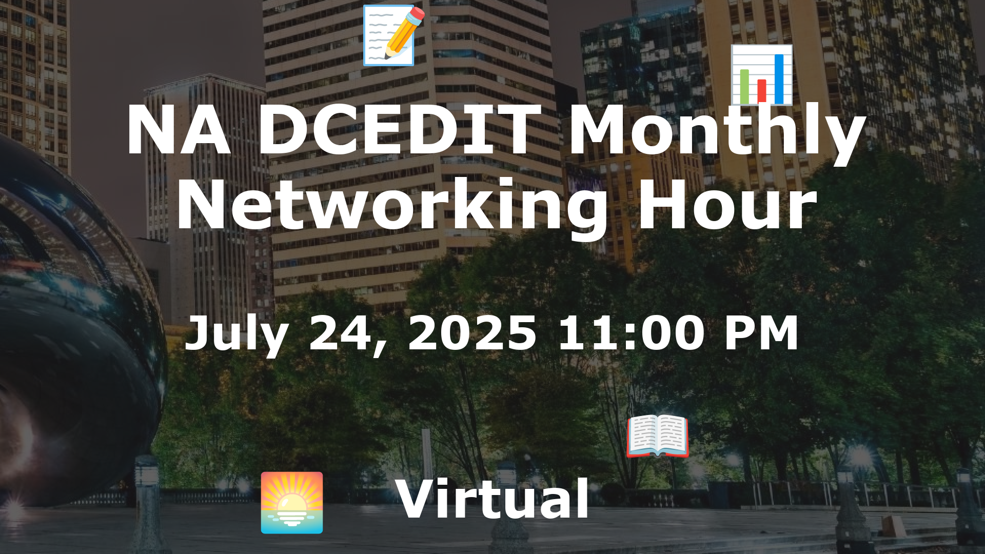 NA DCEDIT Monthly Networking Hour event image